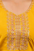Elegant Mustard Embroidered Salwar Kameez Set with Dupatta LF