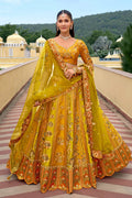 Yellow Bridal Lehenga Set with Dupatta – Perfect for Weddings & Receptions RTI