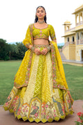 Luxury Yellow Embroidered Lehenga – Ideal for Engagement or Sangeet RTI