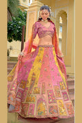 Royal Rose-Pink Embroidered Lehenga – Designer Wedding Outfit UK RTI