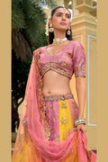 Royal Rose-Pink Embroidered Lehenga – Designer Wedding Outfit UK RTI