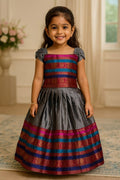 Beautiful Indian Celebration Dress for Girls – Grey RTI
