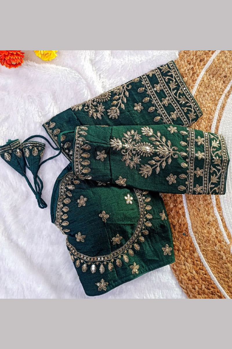Women’s Heavy Embroidered Designer Saree Blouse – Padded - Bridal & Partywear RB