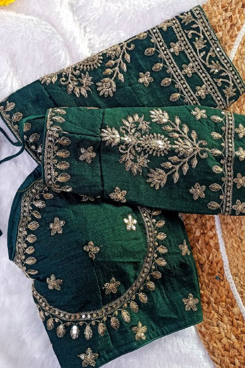 Women’s Heavy Embroidered Designer Saree Blouse – Padded - Bridal & Partywear RB