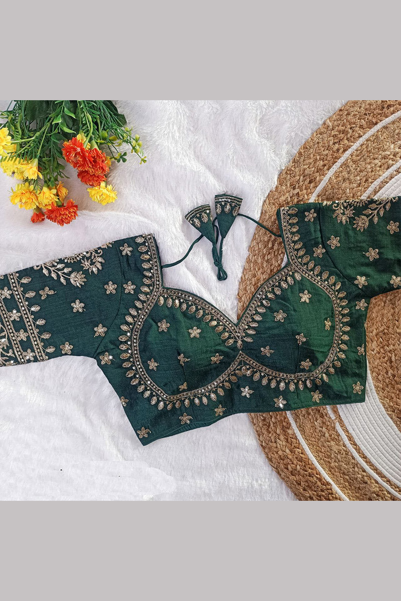 Women’s Heavy Embroidered Designer Saree Blouse – Padded - Bridal & Partywear RB