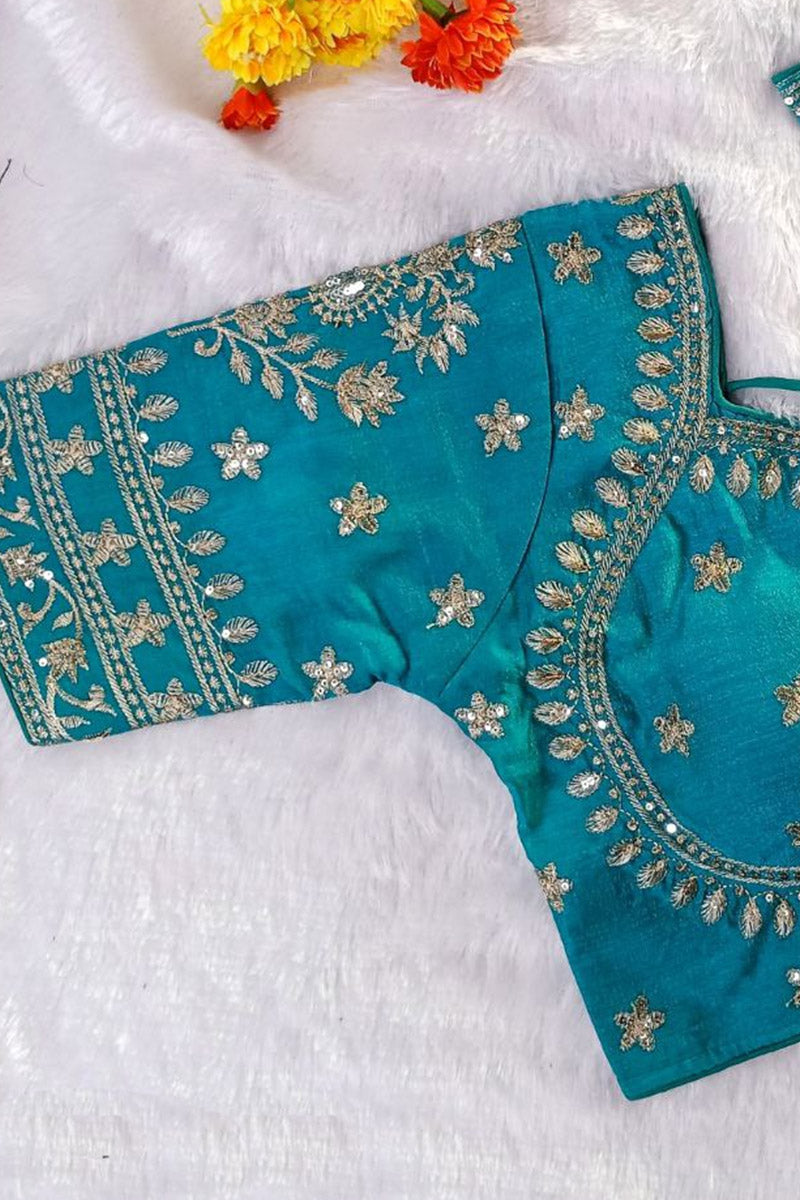 Women’s Heavy Embroidered Designer Saree Blouse – Padded - Bridal & Partywear RB