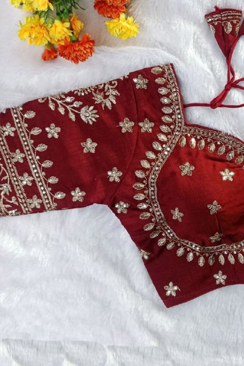 Women’s Heavy Embroidered Designer Saree Blouse – Padded - Bridal & Partywear RB