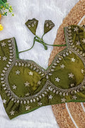 Women’s Heavy Embroidered Designer Saree Blouse – Padded - Bridal & Partywear RB