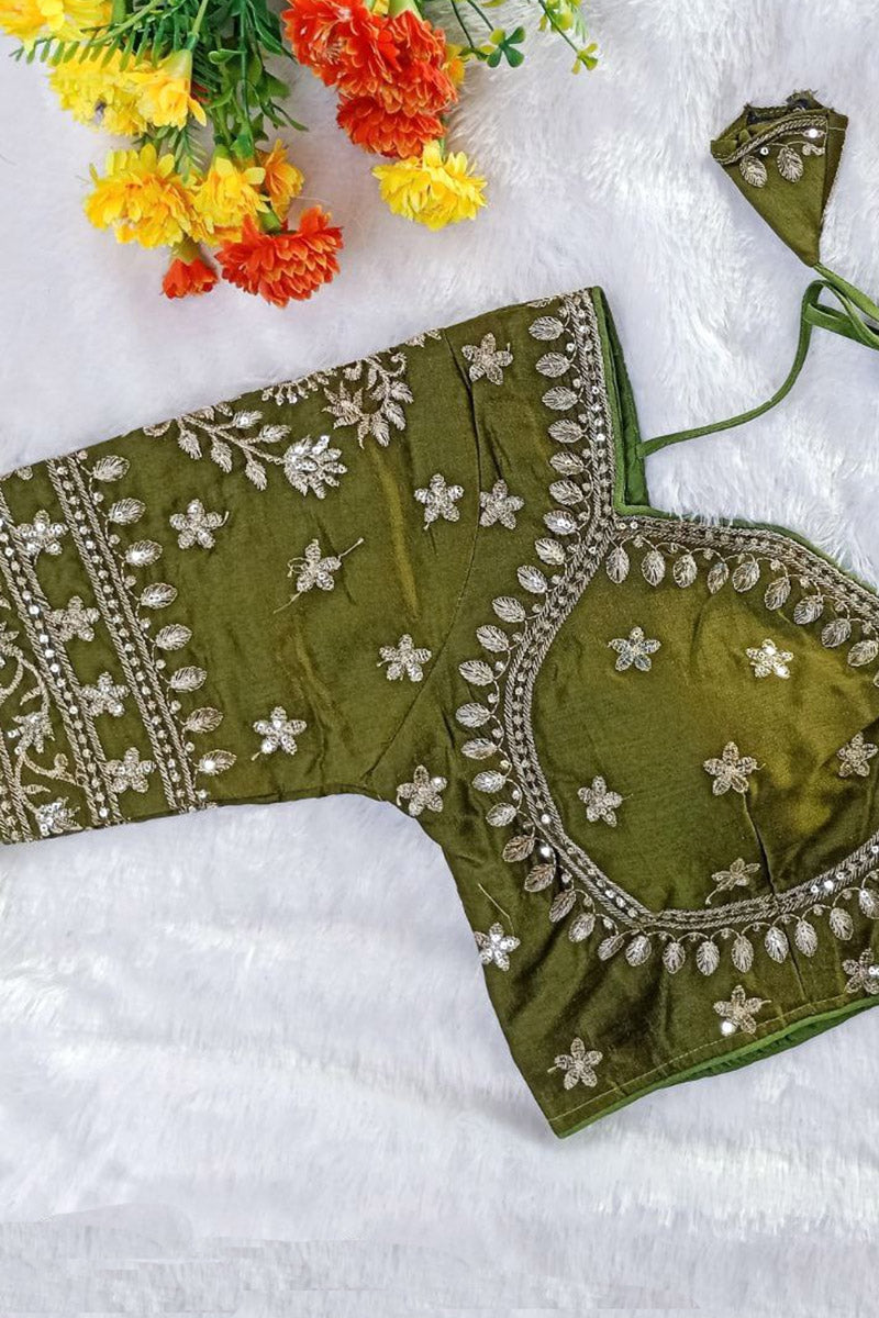 Women’s Heavy Embroidered Designer Saree Blouse – Padded - Bridal & Partywear RB