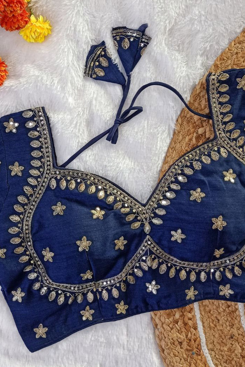 Women’s Heavy Embroidered Designer Saree Blouse – Padded - Bridal & Partywear RB