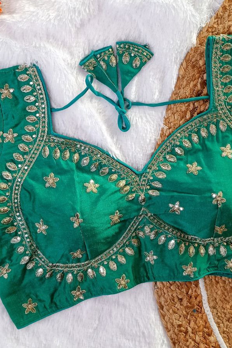 Women’s Heavy Embroidered Designer Saree Blouse – Padded - Bridal & Partywear RB