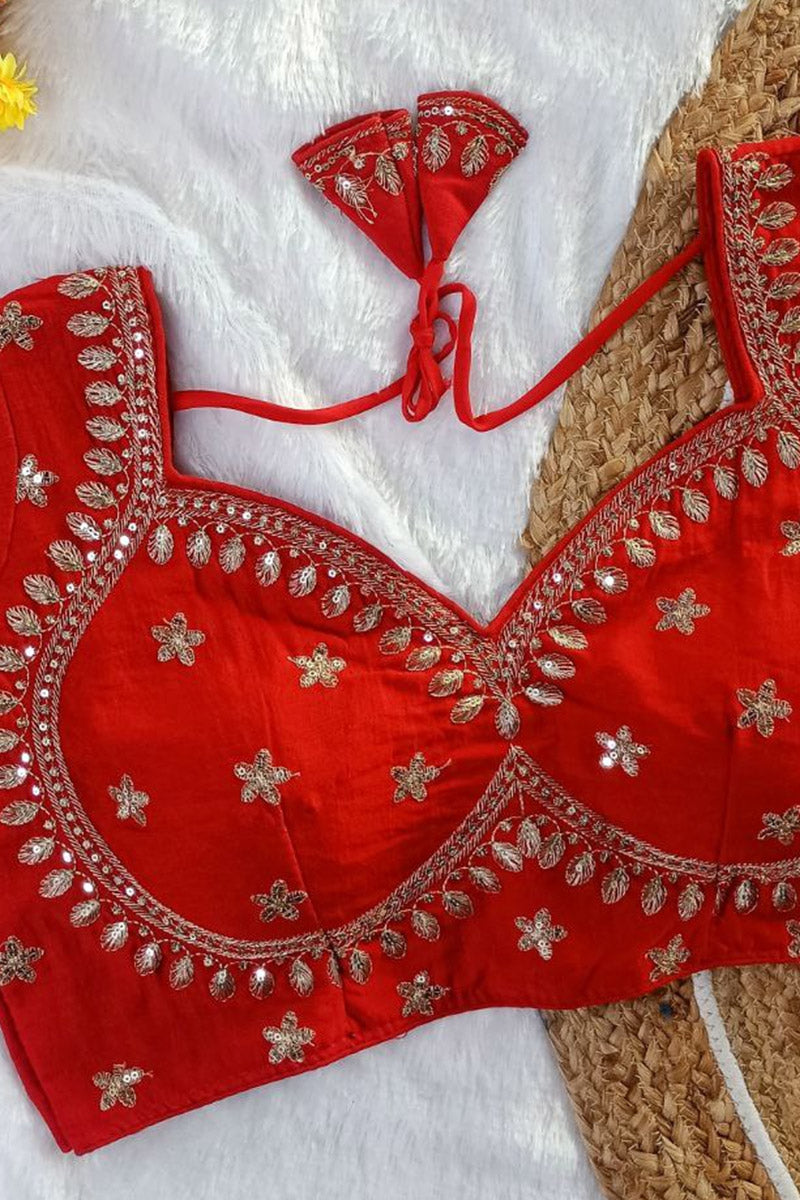 Women’s Heavy Embroidered Designer Saree Blouse – Padded - Bridal & Partywear RB