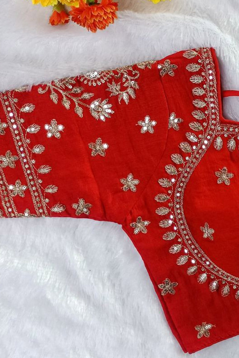 Women’s Heavy Embroidered Designer Saree Blouse – Padded - Bridal & Partywear RB