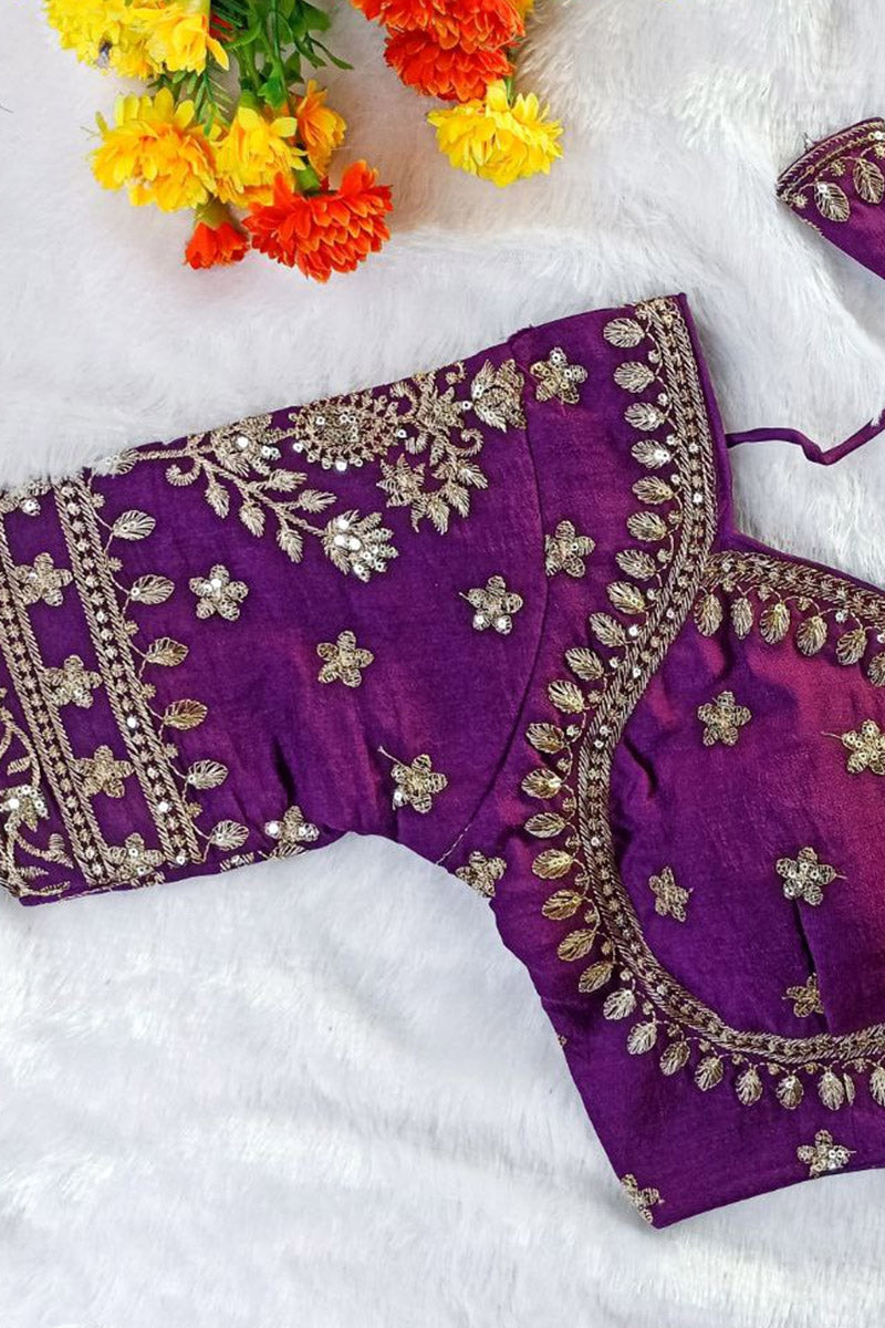 Women’s Heavy Embroidered Designer Saree Blouse – Padded - Bridal & Partywear RB