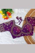 Women’s Heavy Embroidered Designer Saree Blouse – Padded - Bridal & Partywear RB