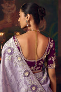 Lavender Festive Silk Saree with Luxury Embellishment RTI