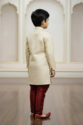 Classic Boys Gold Kurta Pajama – Gold Trim Festive Wear for Kids RTI