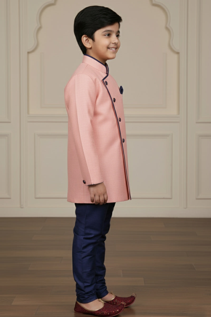 Designer Boys Pink Kurta Pajama – Elegant Festive Wear RTI