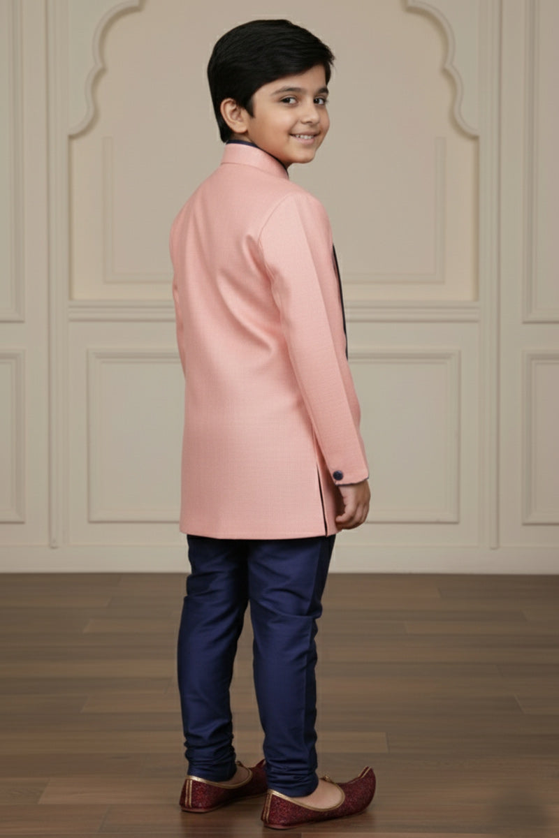 Designer Boys Pink Kurta Pajama – Elegant Festive Wear RTI