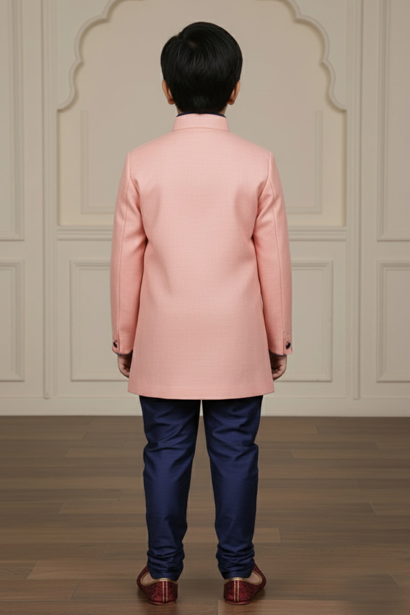 Designer Boys Pink Kurta Pajama – Elegant Festive Wear RTI