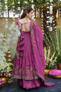 Elegance and Comfort Floral Embroidered Anarkali Suit with Dupatta in Pink RTI