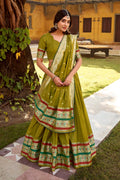 Green Traditional Indian Lehenga Choli – Elegant Party & Festival Wear RTI