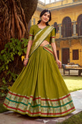 Green Traditional Indian Lehenga Choli – Elegant Party & Festival Wear RTI