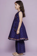 Navy Blue Ethnic Anarkali Dress for Girls with Dupatta RTI