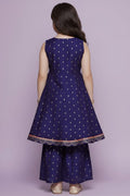 Navy Blue Ethnic Anarkali Dress for Girls with Dupatta RTI
