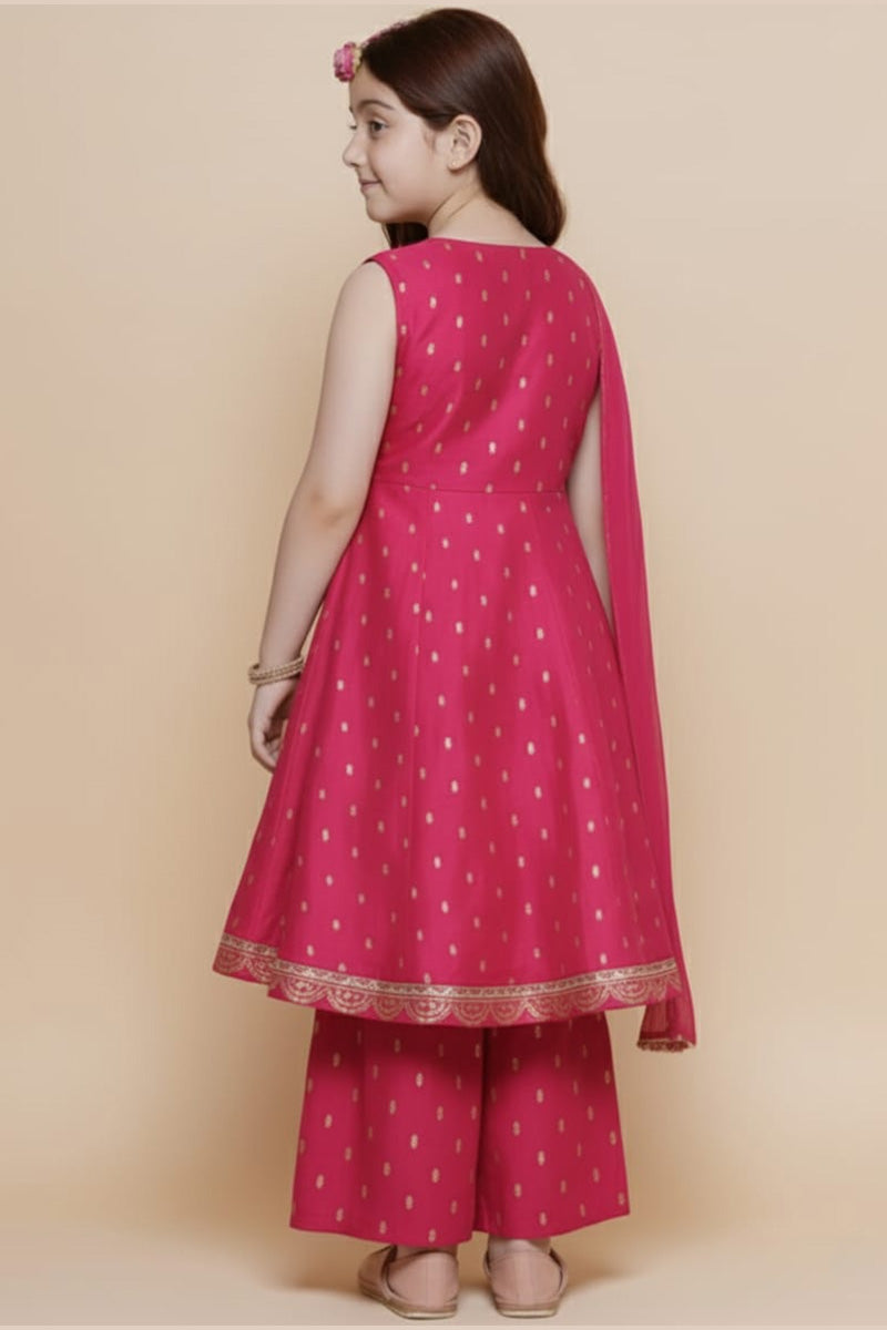 Elegant Pink Anarkali Dress for Girls – Traditional Party Wear RTI