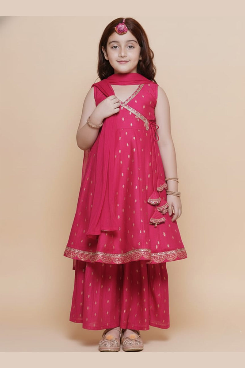 Elegant Pink Anarkali Dress for Girls – Traditional Party Wear RTI