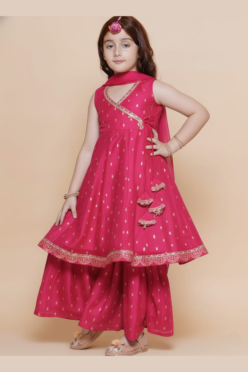 Elegant Pink Anarkali Dress for Girls – Traditional Party Wear RTI
