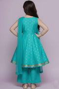 Luxury Rama Blue Ethnic Anarkali Set for Girls with Dupatta RTI