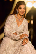 Elegant Silver Embellished Bridal Lehenga with Detailed Embroidery KF