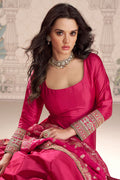 Magenta Embroidered Gown with Dupatta – Festive & Wedding Wear PR