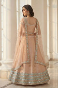 Elegant Peach Mirror & Embroidered Party Wear Lehenga Choli RTI
