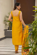 Yellow Floral Printed Ethnic Salwar Set with Dupatta – Festive wear RTI
