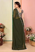 Premium Pista Green Silk Saree with Heritage Embroidery (Copy) LF