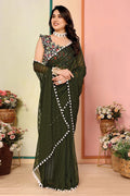 Premium Pista Green Silk Saree with Heritage Embroidery (Copy) LF