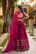 Indian Party Wear Magenta Pink Lehenga – Floral Embroidery & Premium Look RTI