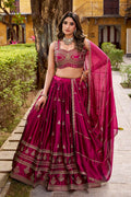 Indian Party Wear Magenta Pink Lehenga – Floral Embroidery & Premium Look RTI
