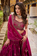 Indian Party Wear Magenta Pink Lehenga – Floral Embroidery & Premium Look RTI