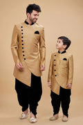 Matchy Matchy Chiku Father-Son Festive Dhoti Style Kurta Set RTI
