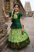 Emerald Traditional Skirt & Top for Girls | Festive Wear RTI