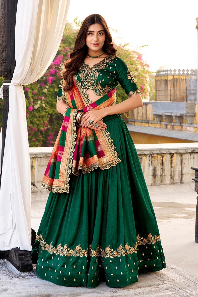 Designer Green Lehenga Set | Festive & Wedding Outfit RTI