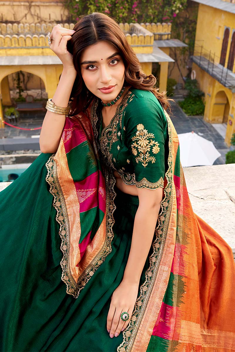 Designer Green Lehenga Set | Festive & Wedding Outfit RTI