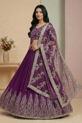Purple Festive & Party Lehenga Beats | Floral Embroidered Suit RTI