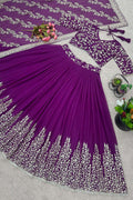 Purple Festive & Party Lehenga Beats | Floral Embroidered Suit RTI