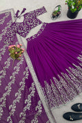 Purple Festive & Party Lehenga Beats | Floral Embroidered Suit RTI
