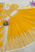 Yellow Embroidered Lehenga Vibes Festive & Party Wear RTI
